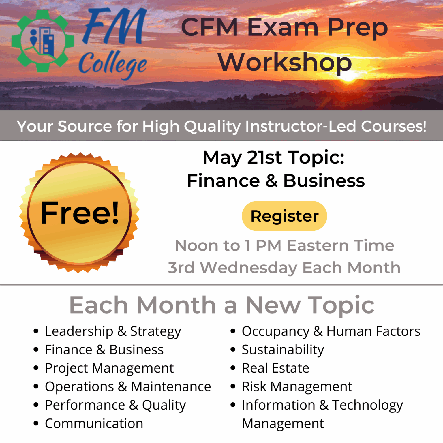 FREE CFM Exam Prep FM College