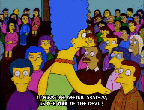 Abe Simpson on the metric system