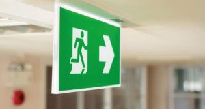Physical fire detection systems such as fire alarms fire safety equipment signage and lighting