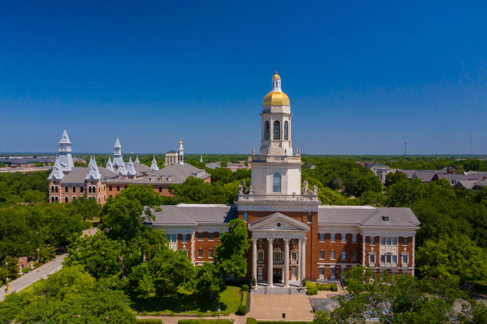 Pictured is Baylor University’s Pat Neff Hall, which was also part of the transition to a smart system.