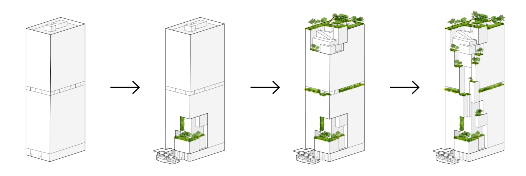 Midlife Metamorphosis of building