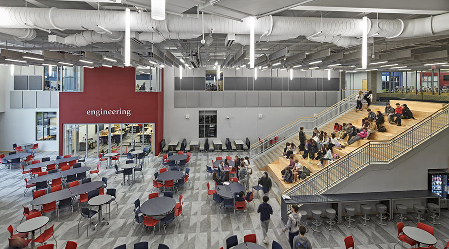 Newly Constructed High School Centers on Multi-functional Spaces