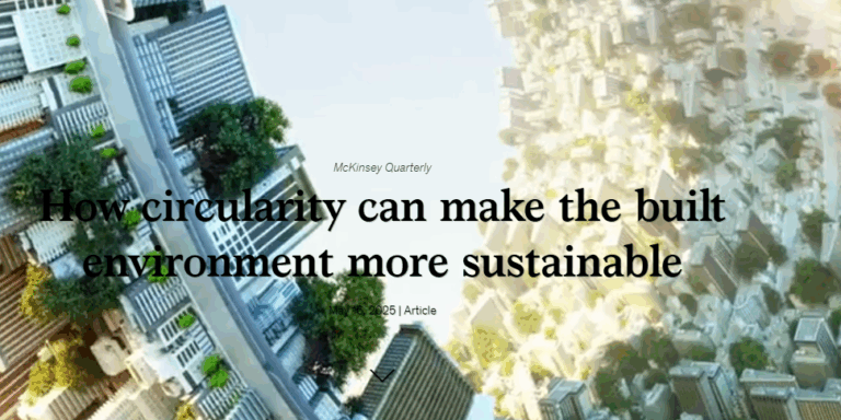 How circularity can make the built environment more sustainable