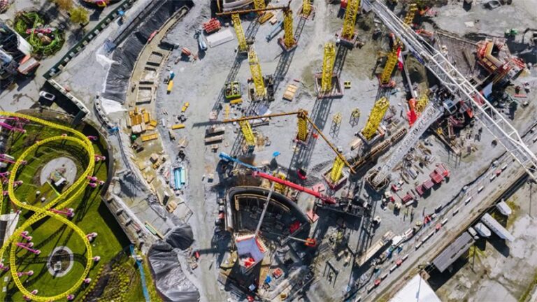 King arches installed on PNE’s new amphitheatre