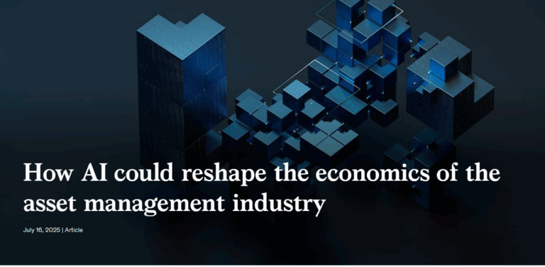 How AI could reshape the economics of the asset management industry
