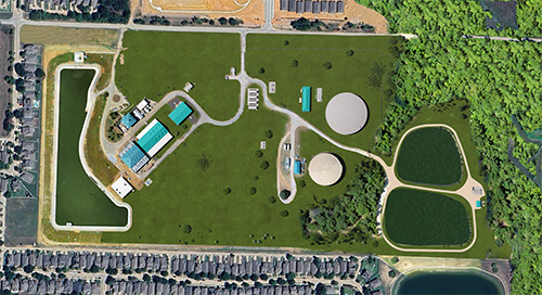 McCarthy_Harpool_Aerial-Top Aerial photo showing entire Harpool Water Treatment Plant site in North Texas.