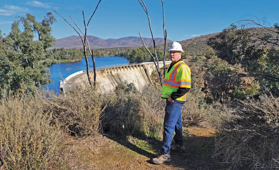 Lower Otay Lakes Dam in San Diego