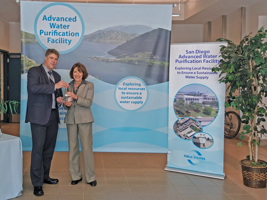 Susan Davis Former U.S. Congresswoman Susan Davis tours the San Diego Pure Water project with Helminski.