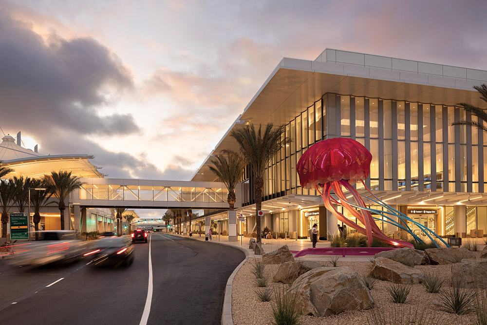 The LEED-certified terminal