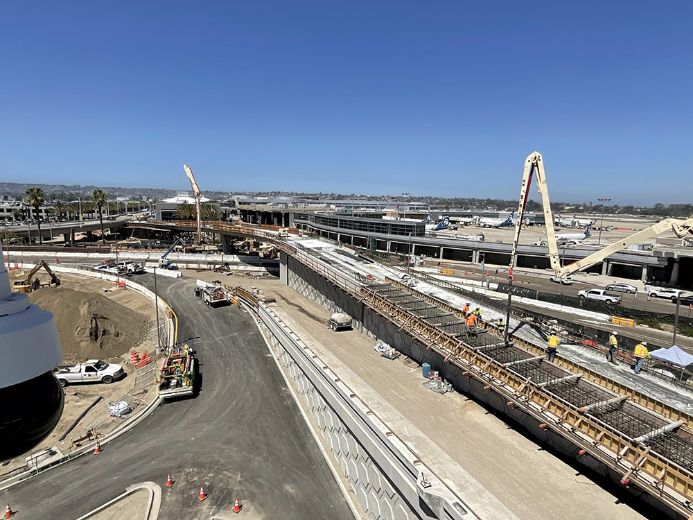 The hemmed-in airport