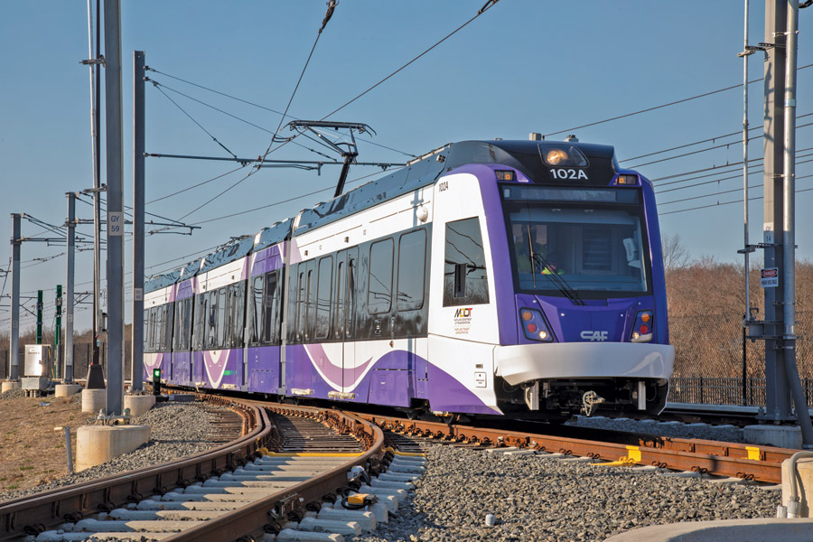 Testing of the light rail line
