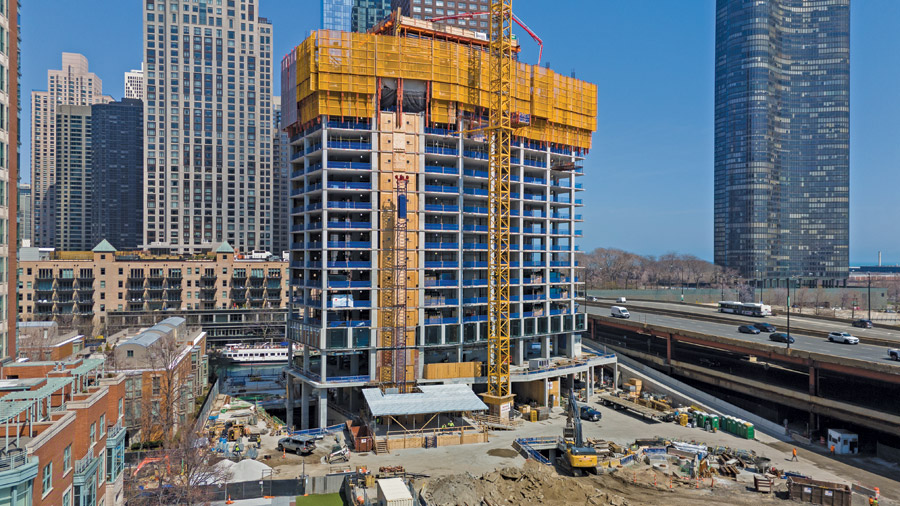 As the North Tower rises