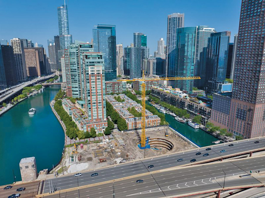Chicago River and Lake Michigan